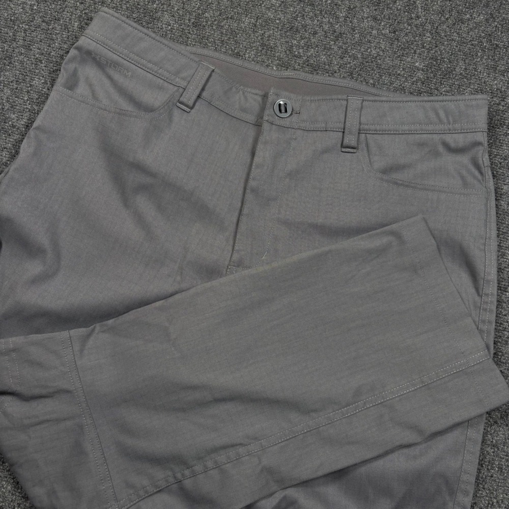 Under Armour Enduro Pants Mens 36x28 Gray UA Storm Ripstop 1316928